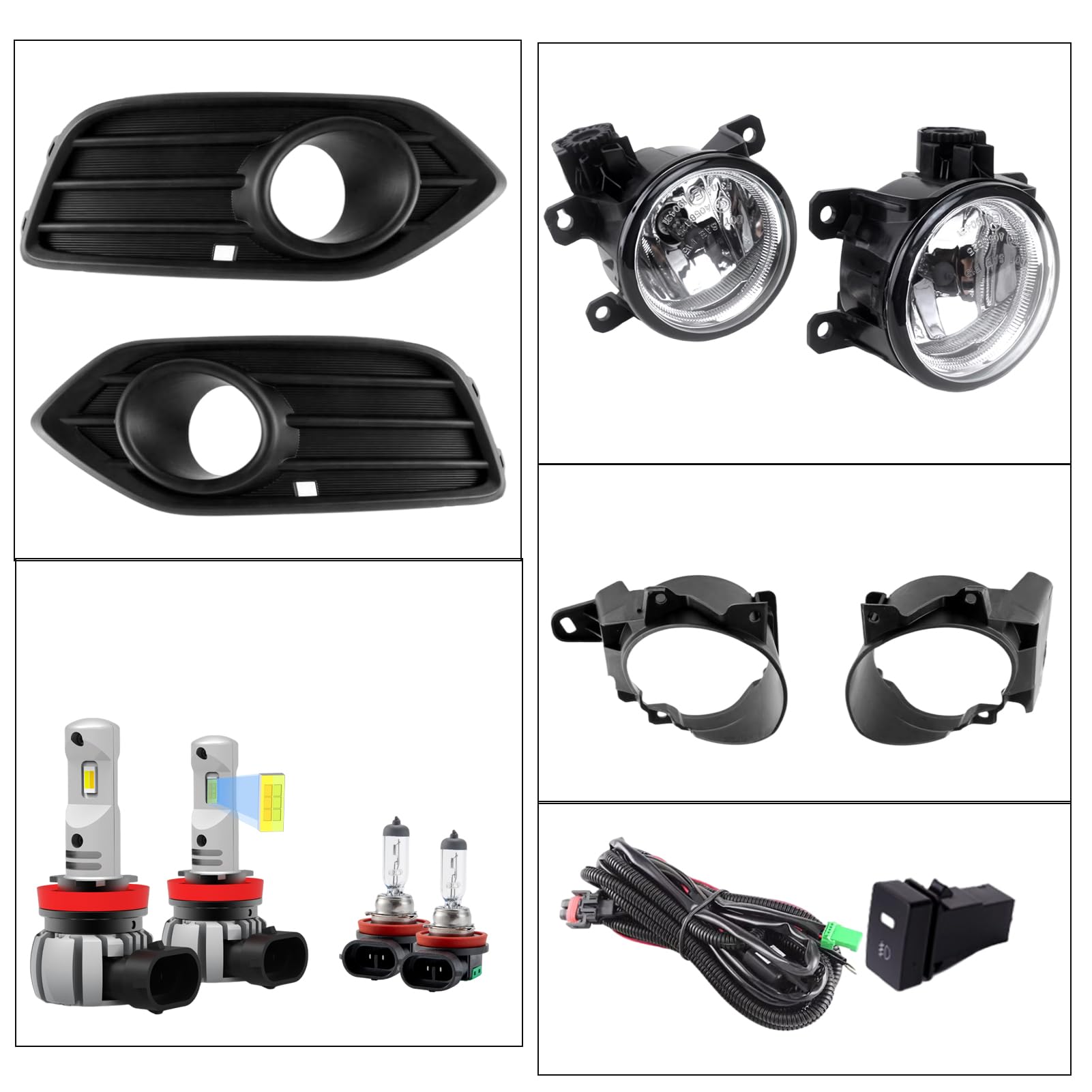 Amazon | ヴェゼル RU1,RU2,RU3,RU4 RU系 後期 LED フォグランプ
